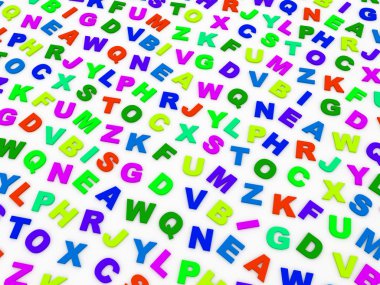 İngilizce alfabesi harfleri.