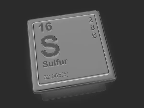 Zwavel. scheikundig element. — Stockfoto