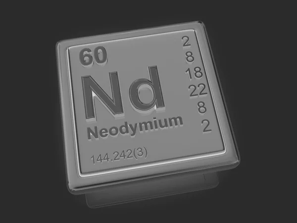 Neodimyum. kimyasal element. — Stok fotoğraf