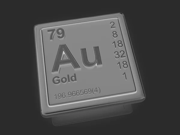Gold. Chemical element. — Stock Photo, Image