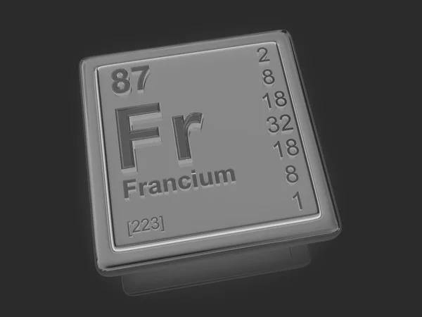 Fransiyum. kimyasal element. — Stok fotoğraf