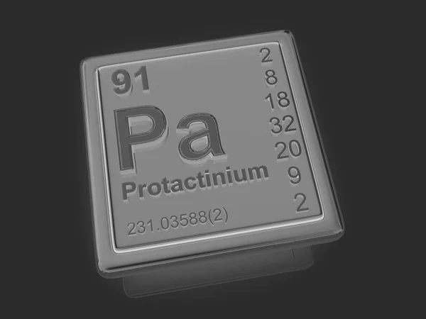 Protaktinium. Chemisches Element. — Stockfoto
