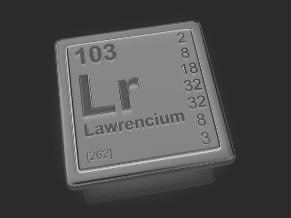 Lawrencium. scheikundig element. — Stockfoto