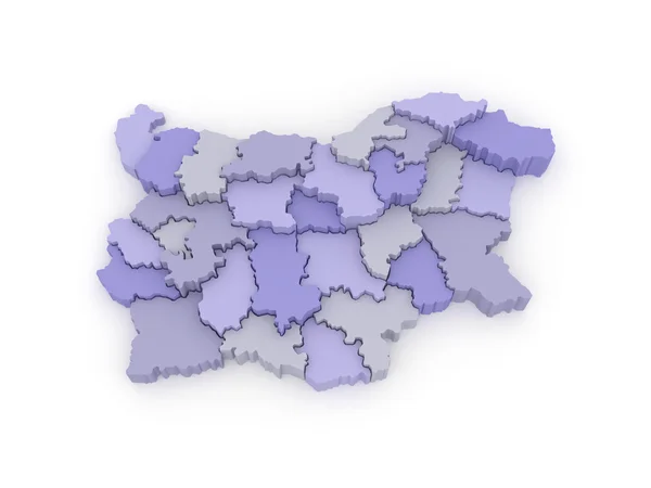 Тривимірну карту Болгарії. — стокове фото