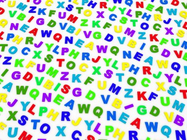 İngilizce alfabesi harfleri.