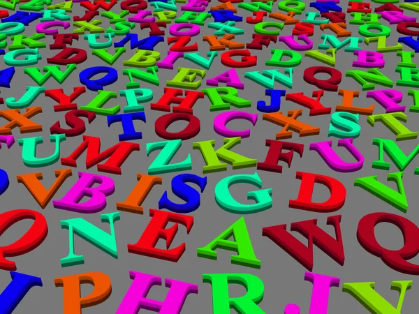 Buchstaben des englischen Alphabets. — Stockfoto