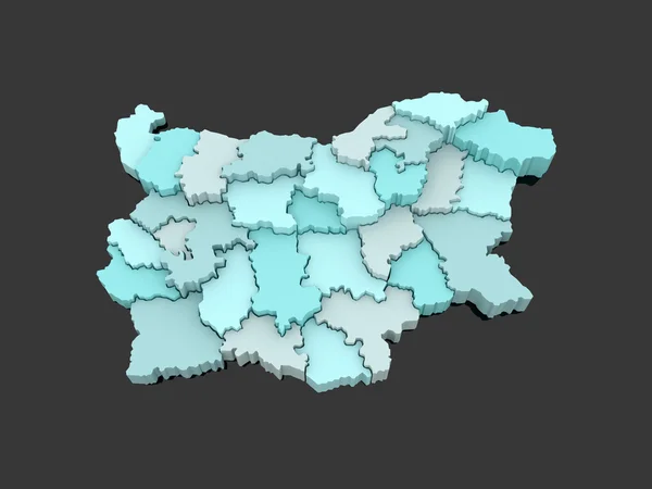 Three-dimensional map of Bulgaria. — Stock Photo, Image