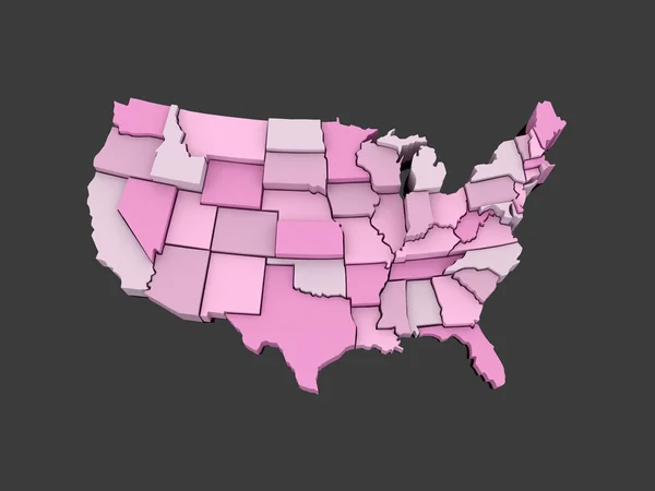 Τρισδιάστατο χάρτη των ΗΠΑ. — Φωτογραφία Αρχείου