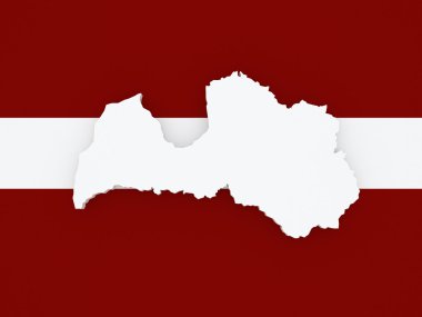 Letonya Haritası.