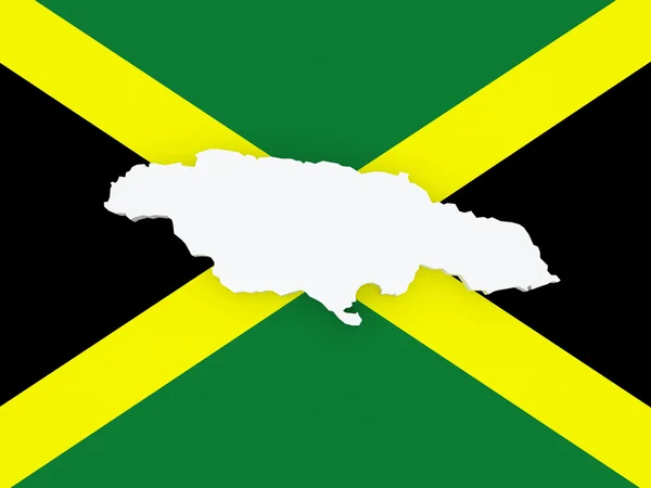 O mapa de Jamaica . — Fotografia de Stock