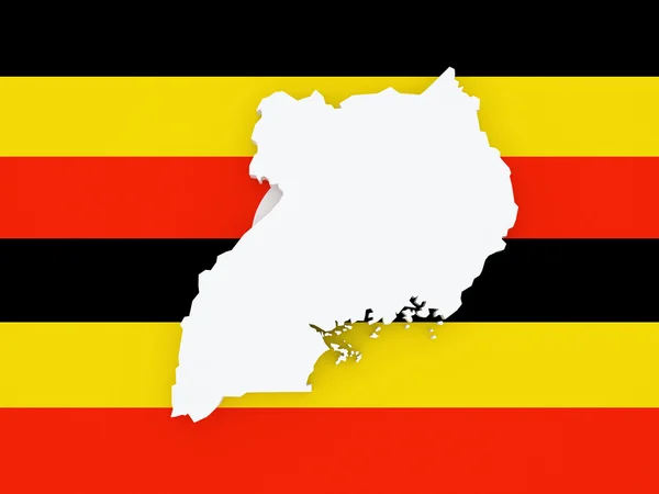 Map of Uganda. — Stock Photo, Image