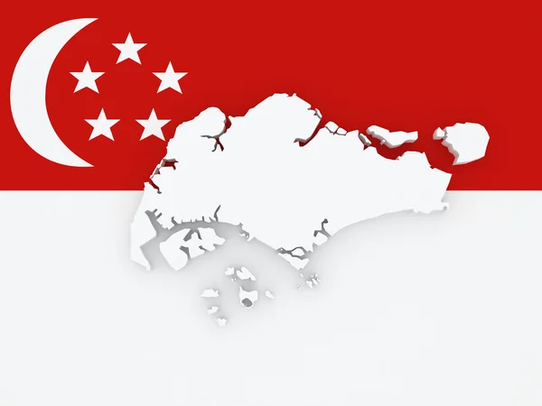 La mappa di Singapore . — Foto Stock