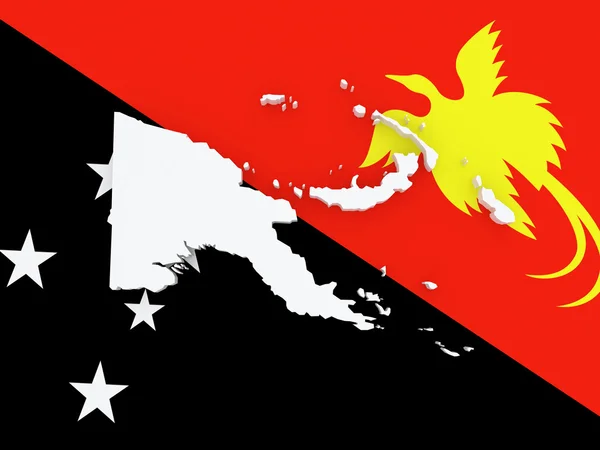 Mapa de Papua - Nueva Guinea . —  Fotos de Stock