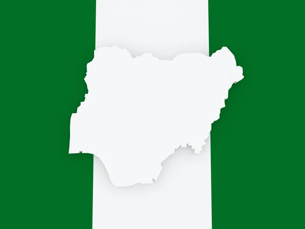 Mapa de nigeria . — Fotografia de Stock