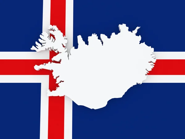 El mapa de Islandia . — Foto de Stock