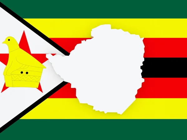 Kaart van zimbabwe. — Stockfoto