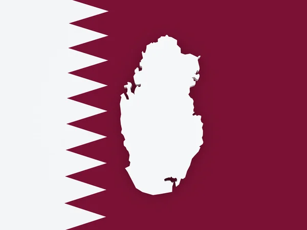 Map of Qatar. — Stock Photo, Image