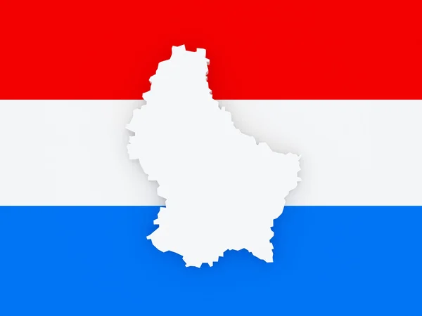 Mapa da Luxemburgo. — Fotografia de Stock