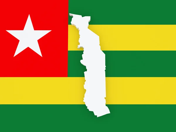 Togo Térkép. — Stock Fotó