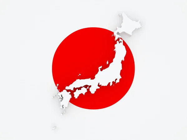 Kaart van japan. — Stockfoto