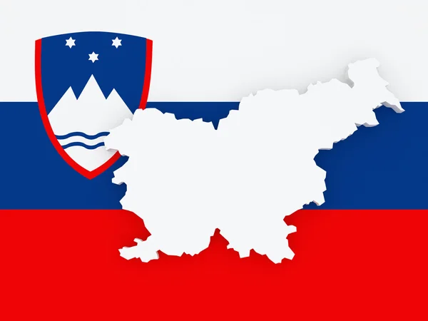 Karte von Slowenien. — Stockfoto