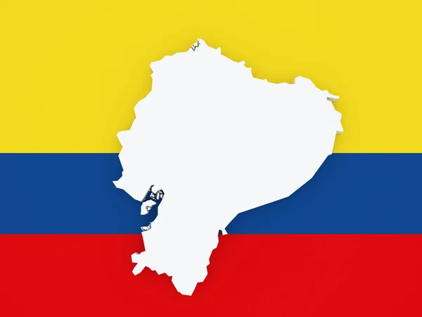 Ecuador Térkép. — Stock Fotó