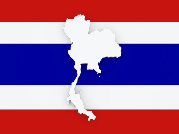 Karte von Thailand. — Stockfoto