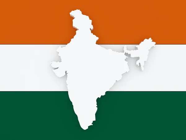 Карта Индии . — стоковое фото