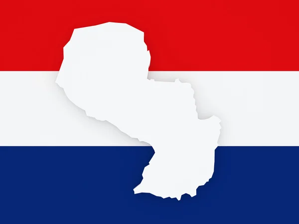 Kaart van paraguay. — Stockfoto