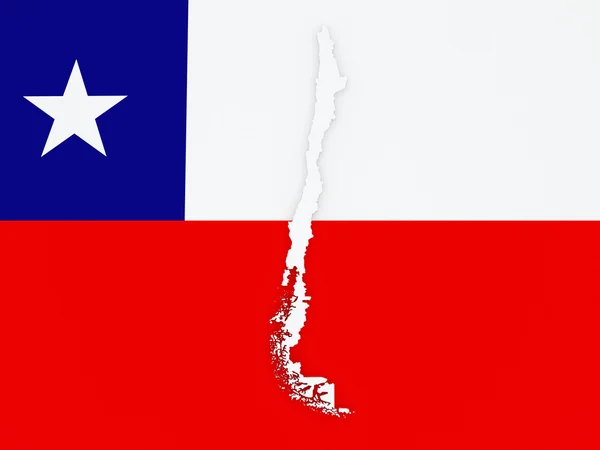 Karte von Chile. — Stockfoto