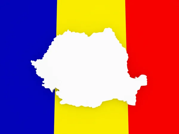 Mappa tridimensionale della Romania . — Foto Stock