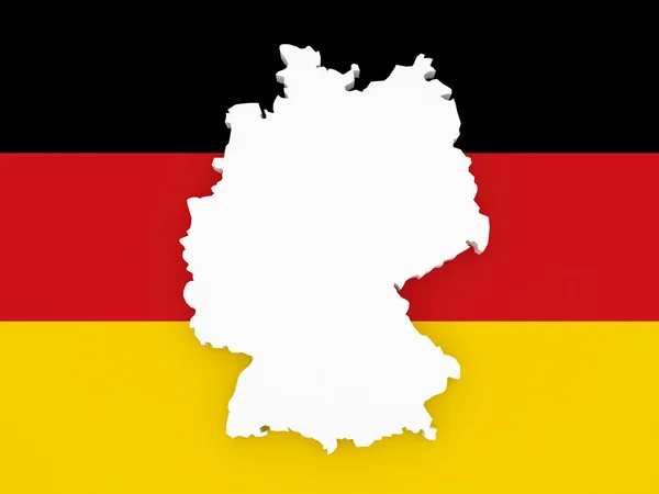 Three-dimensional map of Germany. — Stock Photo, Image