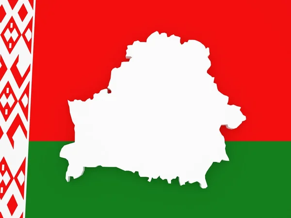 Τρισδιάστατο χάρτη της Λευκορωσίας. — Φωτογραφία Αρχείου