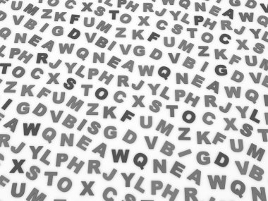 İngilizce alfabesi harfleri.