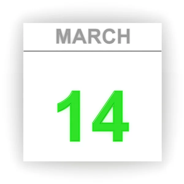 Day on the calendar. 3d — Stock Photo, Image