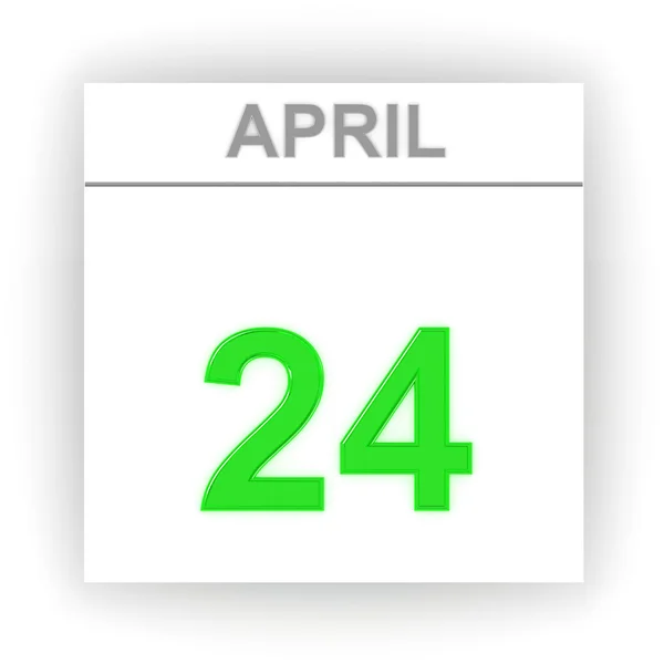 Den v kalendáři. 3D — Stock fotografie