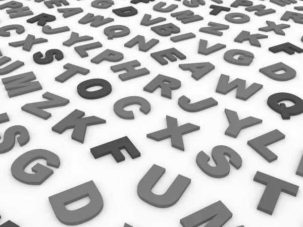 Buchstaben des englischen Alphabets. — Stockfoto