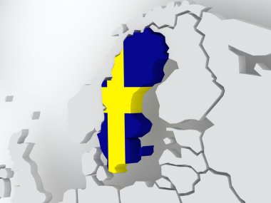 Dünya Haritası. İsveç.