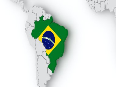 Dünya Haritası. Brezilya.