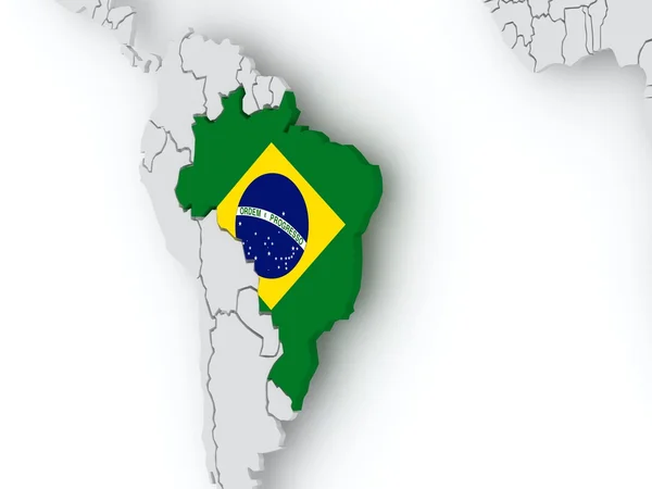 Карта світів. Бразилія. — стокове фото