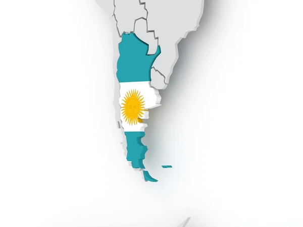 Map of worlds. Argentina. — Stock Photo, Image