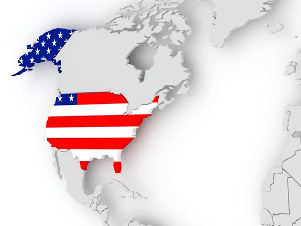 Карта миров. США . — стоковое фото