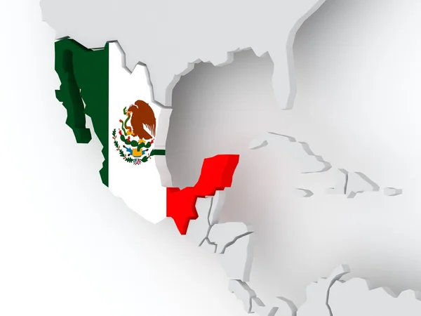 Karta över världar. Mexico. — Stockfoto