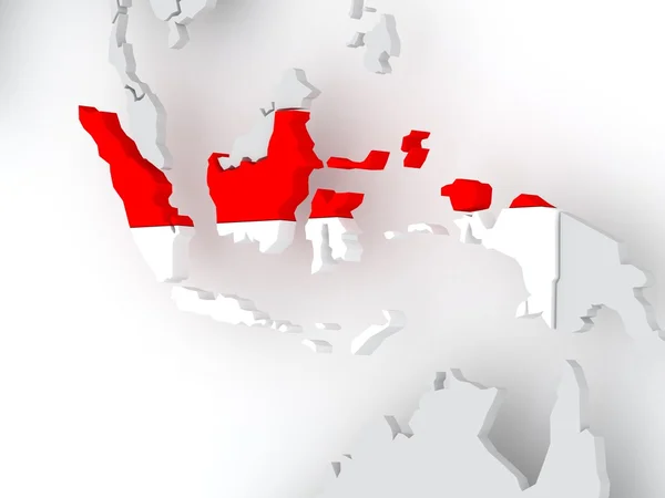 Map of worlds. Indonesia. — Stock Photo, Image