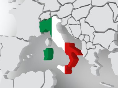 Dünya Haritası. İtalya.