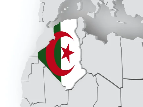 Weltkarte. Algerien. — Stockfoto