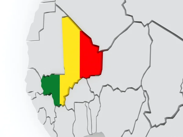 Mapa dos mundos. Mali . — Fotografia de Stock