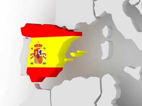 Karta över världar. Spanien. — Stockfoto