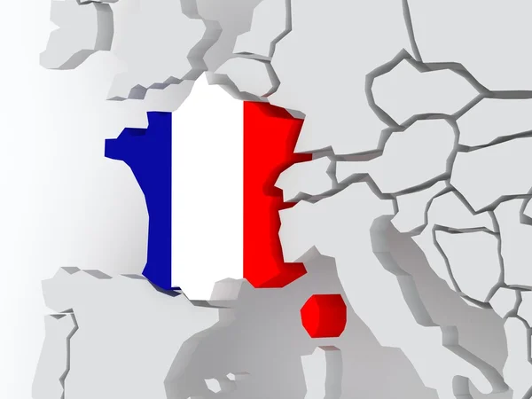 Mappa dei mondi. Francia . — Foto Stock