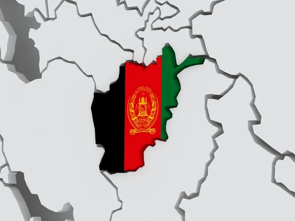 Weltkarte. Afghanistan. — Stockfoto